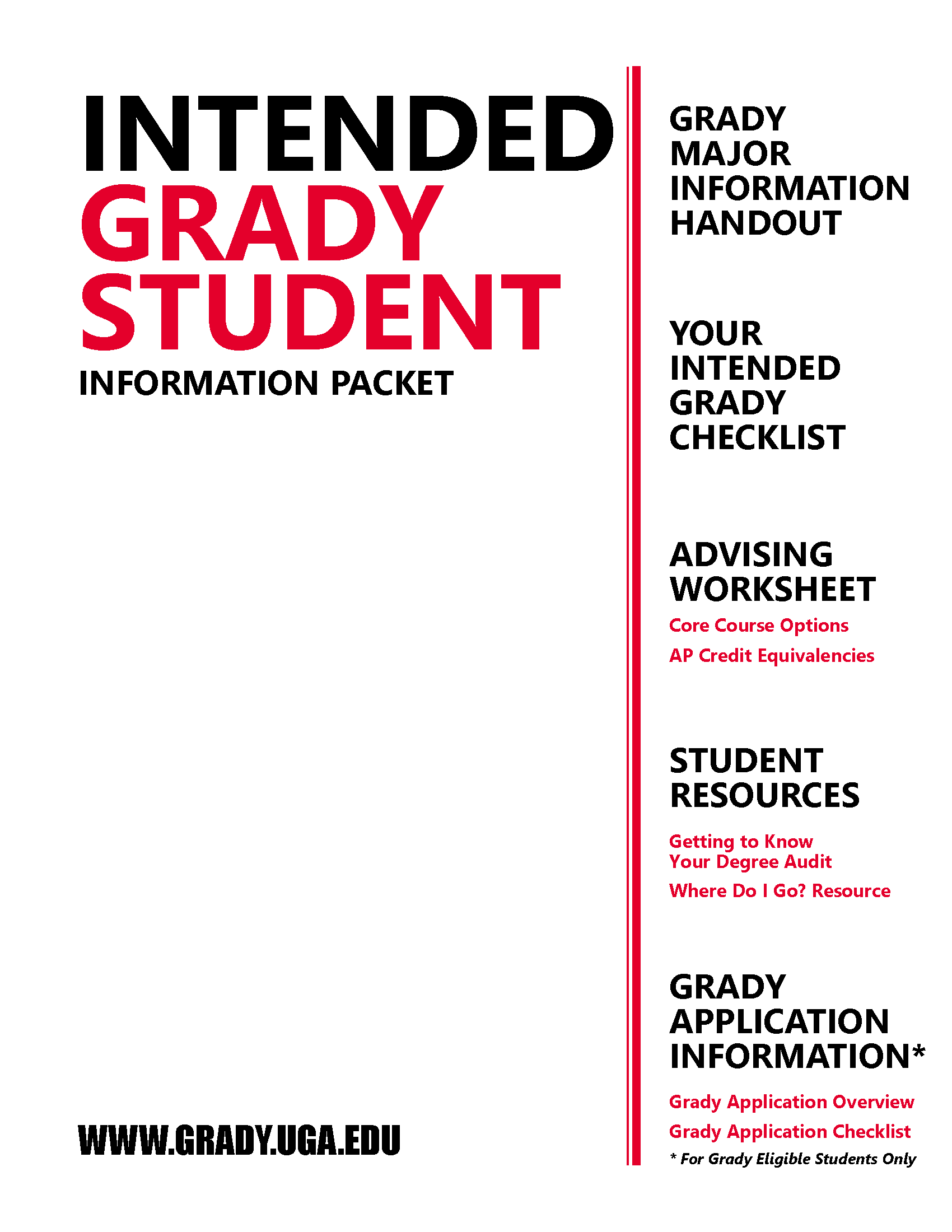 IGrady Student Advising Packet (Fall 2021)